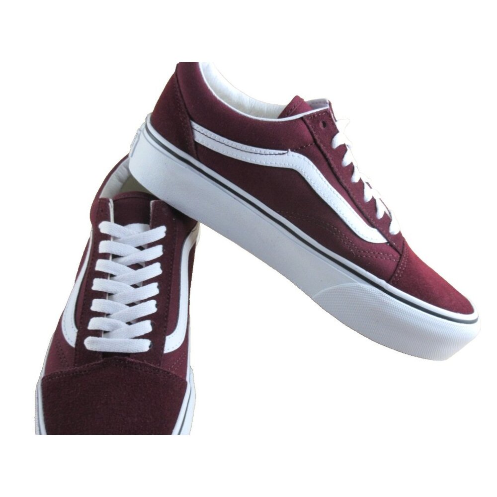 Vans Women's Old Skool Platform Port Royale True White Platform Shoes Sizes NIB - Picture 4 of 7